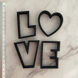Cortadores PLA  Mini letras LOVE