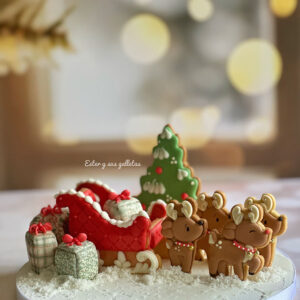 cortador trineo y renos