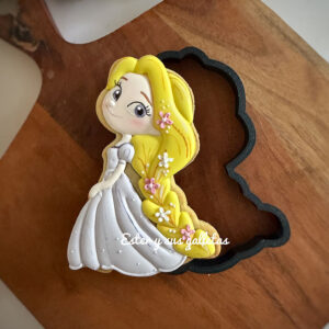 Cortador princesa  PLA Rapunzel de lado
